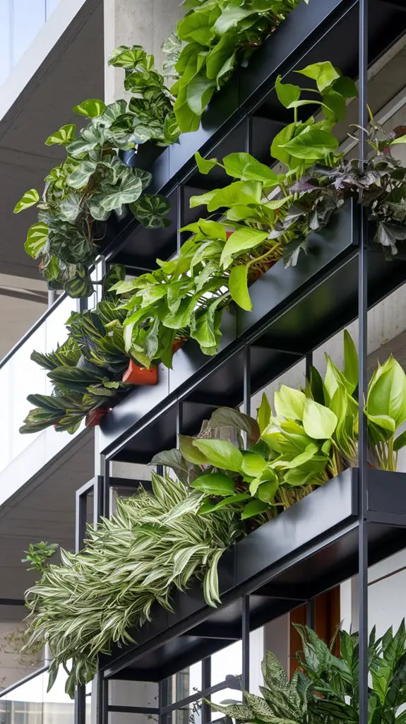 plant display with shelves