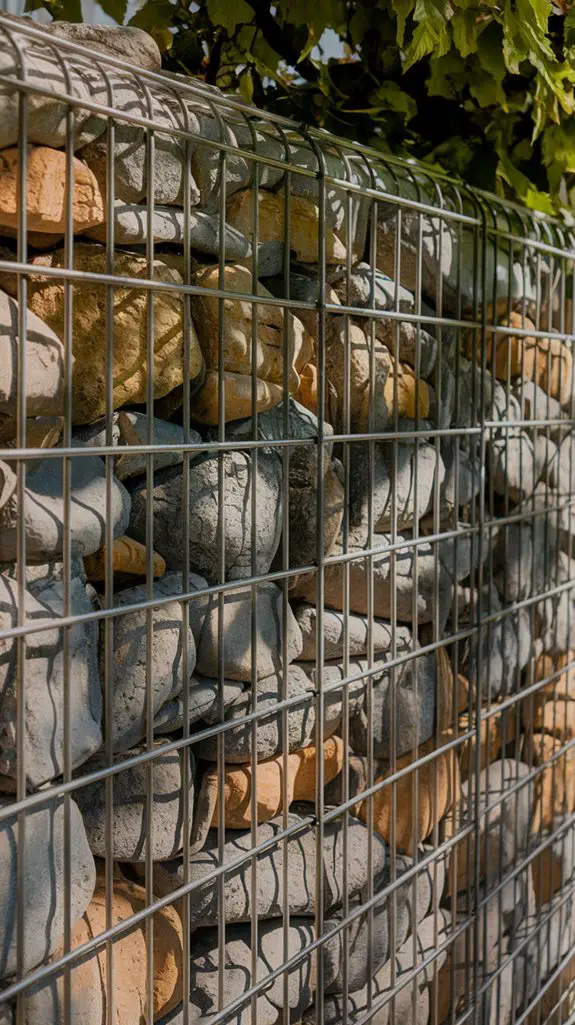 rock filled wire mesh structures