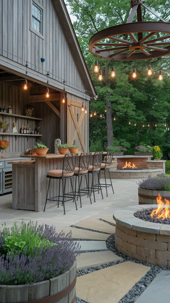 rustic outdoor cooking areas