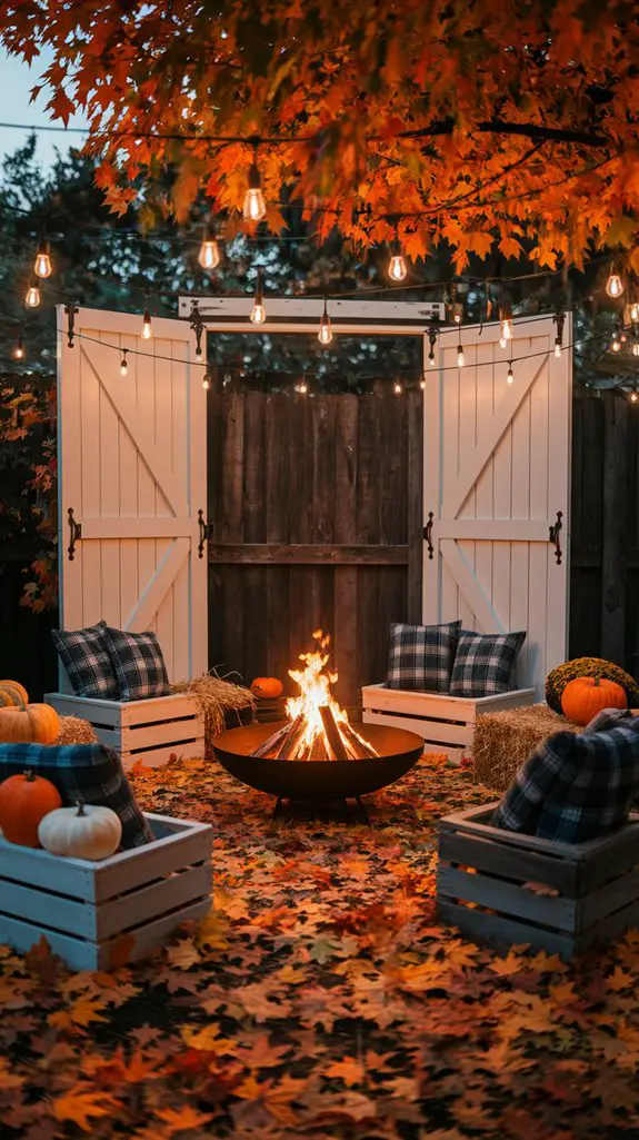 rustic outdoor fire feature