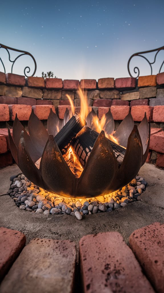 rustic outdoor fire feature