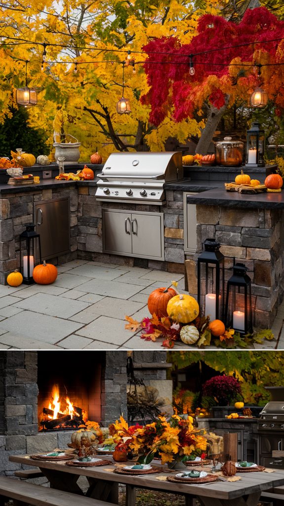 seasonal decor for outdoor kitchens