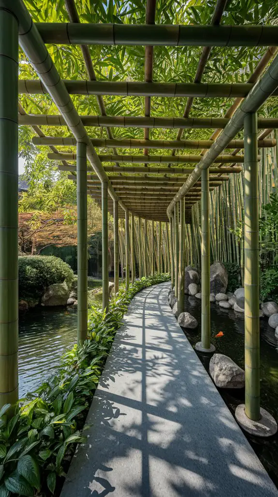 serene bamboo garden pathways