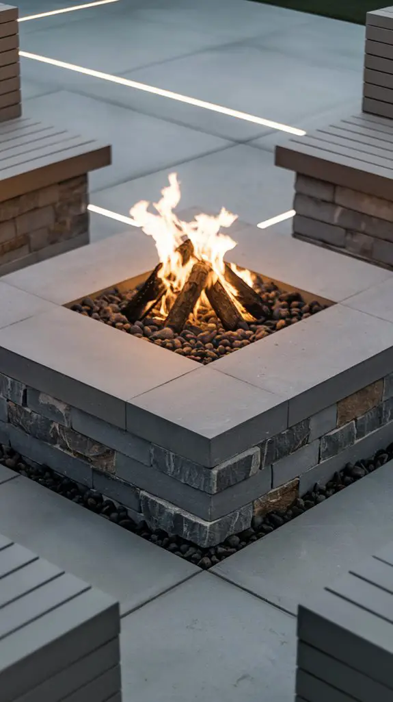 sleek contemporary outdoor centerpiece
