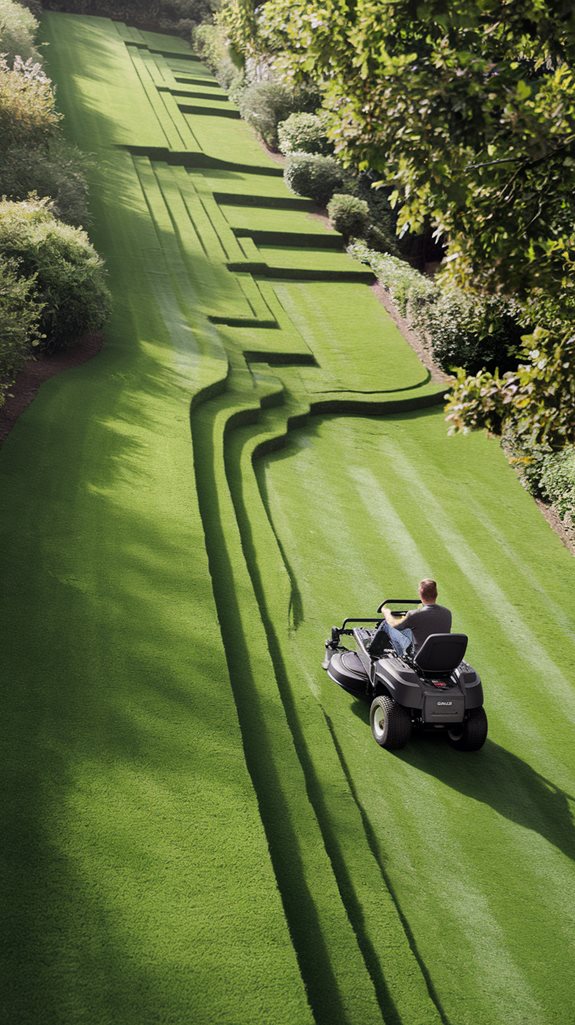 sloped yard mowing strategies