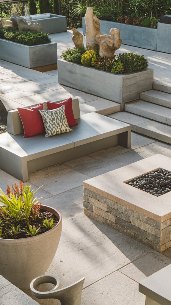 stone and concrete decor