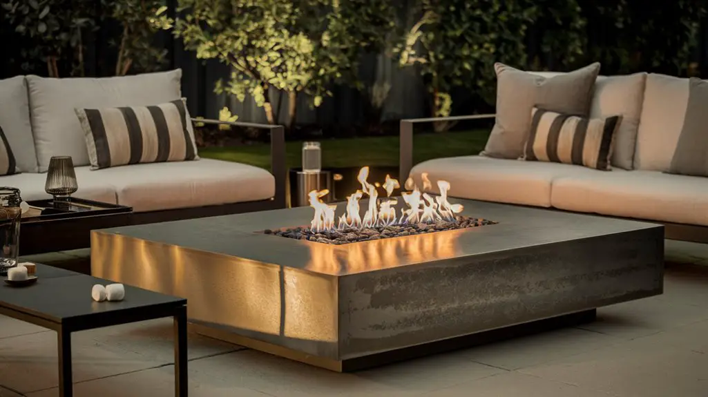 stylish outdoor fire features