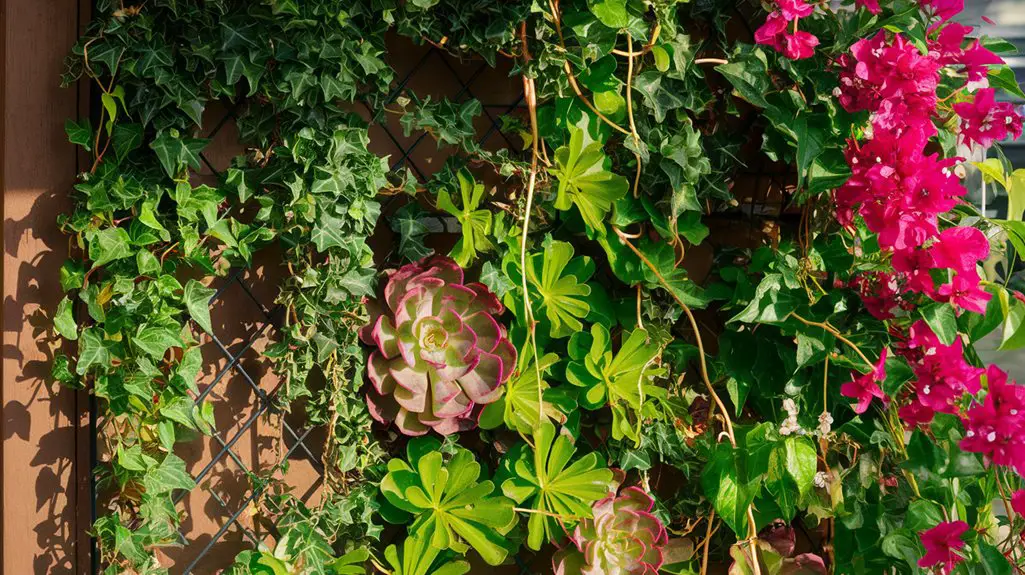 sunny vertical garden plants