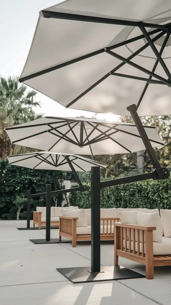 umbrellas with cantilever designs