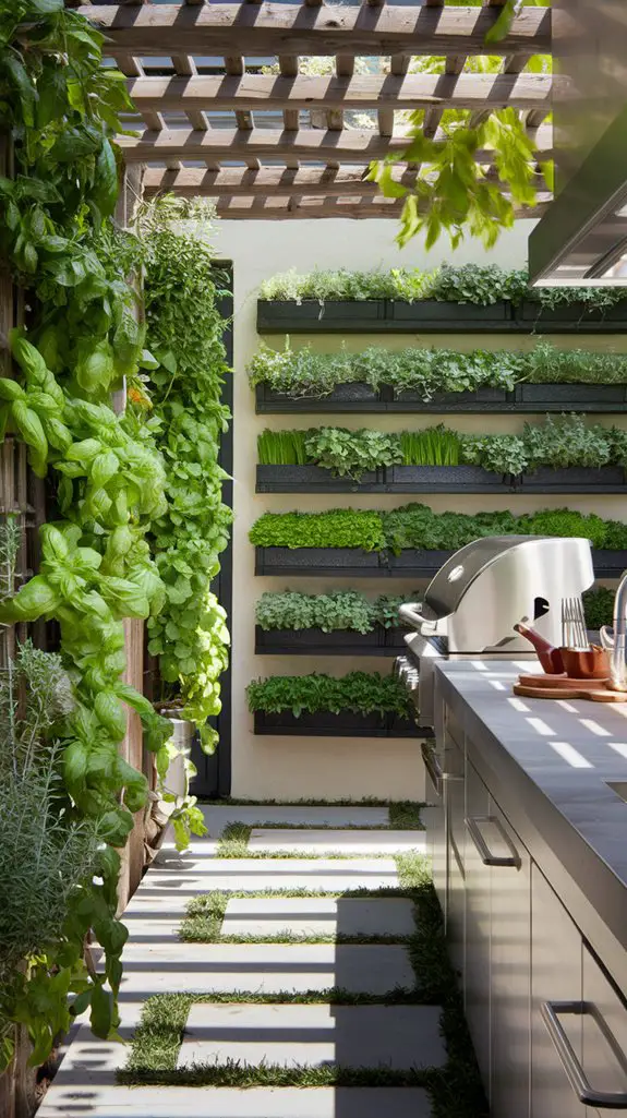 vertical gardening techniques implemented