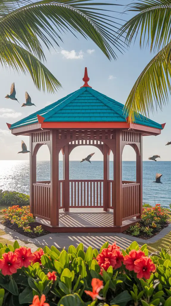 vibrant tropical gazebo designs
