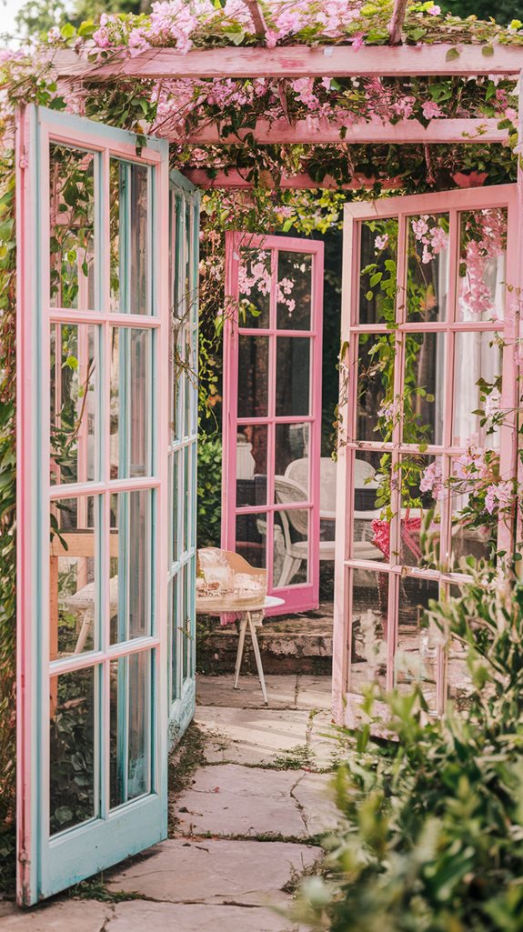 vintage window frames garden decor
