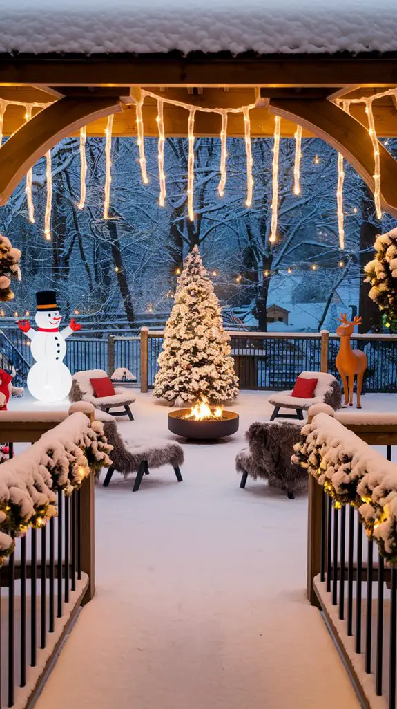 winter wonderland with snow