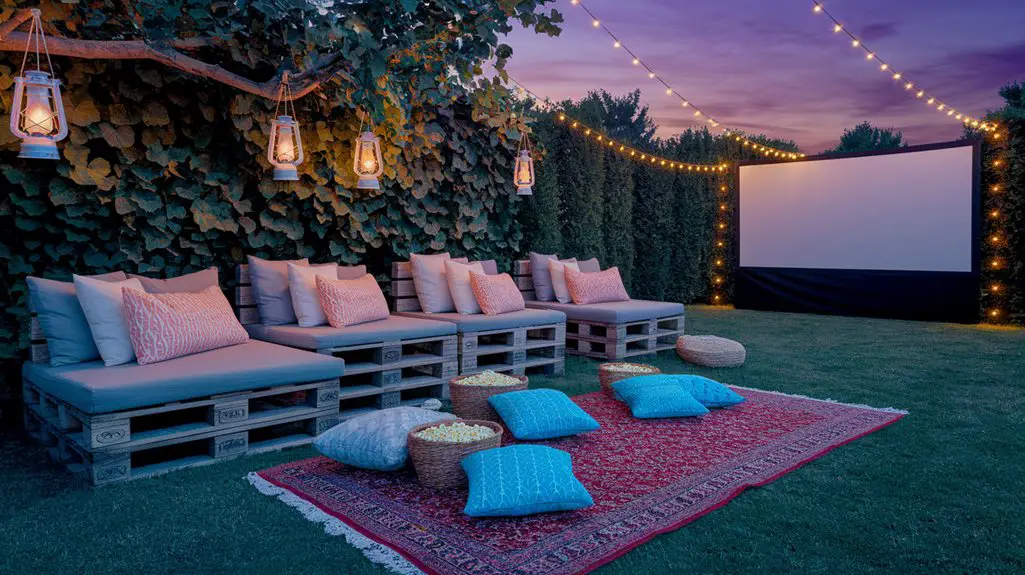 Cozy Outdoor Movie Seating Ideas for Backyards