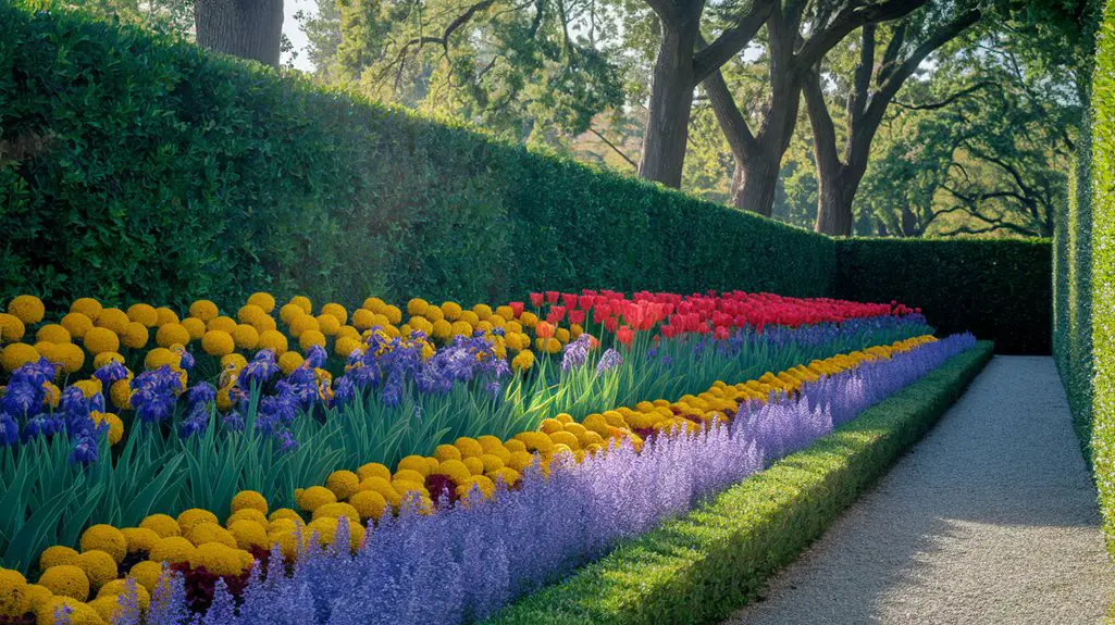 colorful garden pathway design