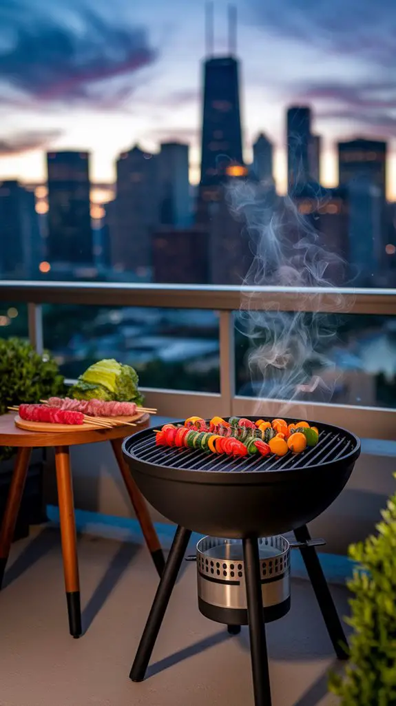 compact cast iron grill