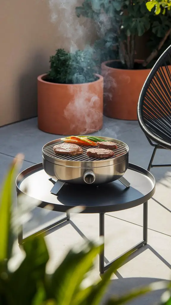 compact efficient tabletop grills