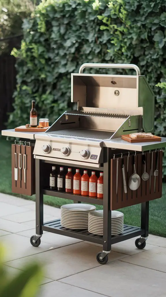 compact grill cart convenience