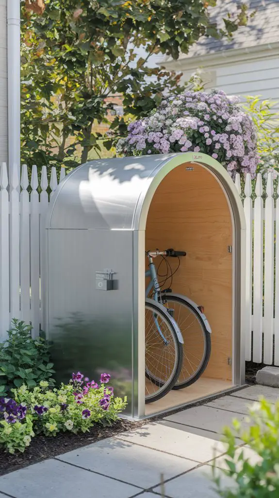 compact weather resistant bike sheds