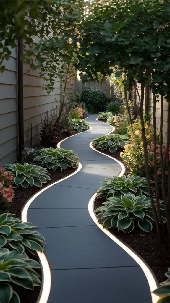 curved walkways enhance aesthetics