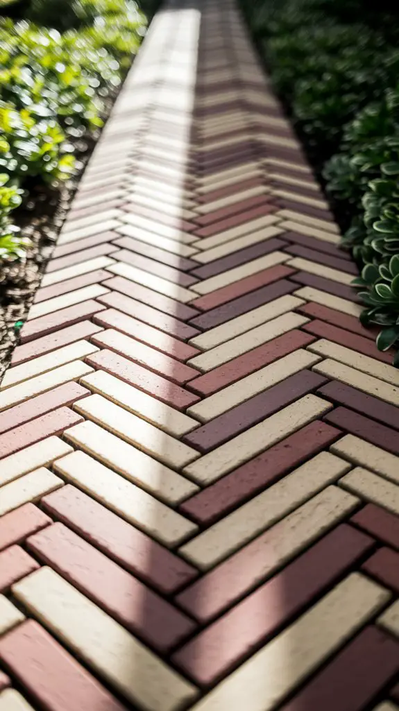 diagonal patterns expand walkways