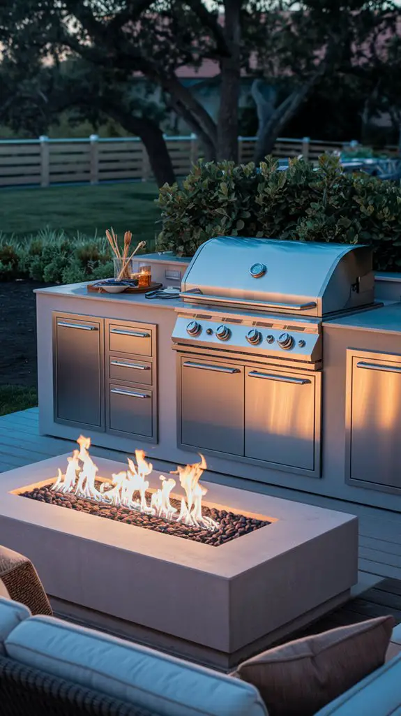 integrated stainless steel cooking stations