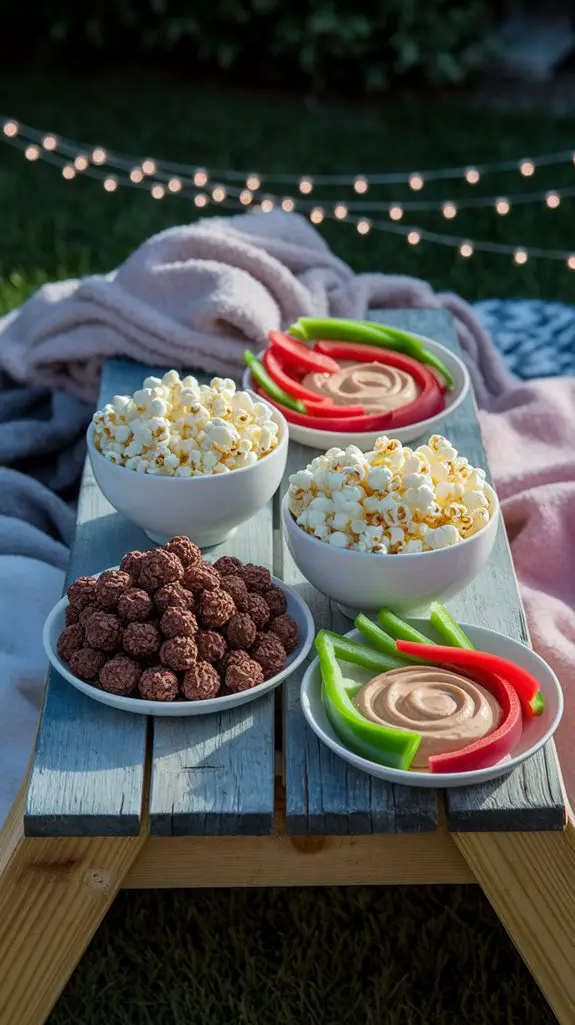 low mess outdoor snacks