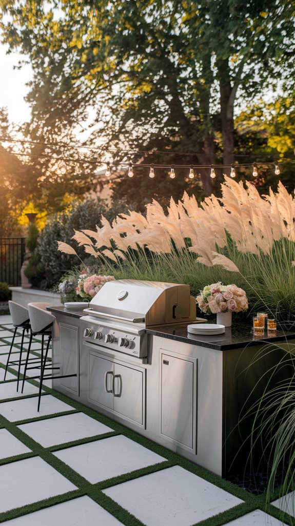 luxury outdoor grill islands
