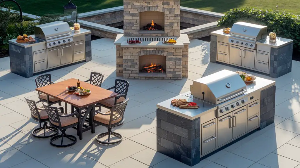 luxury patio bbq setups