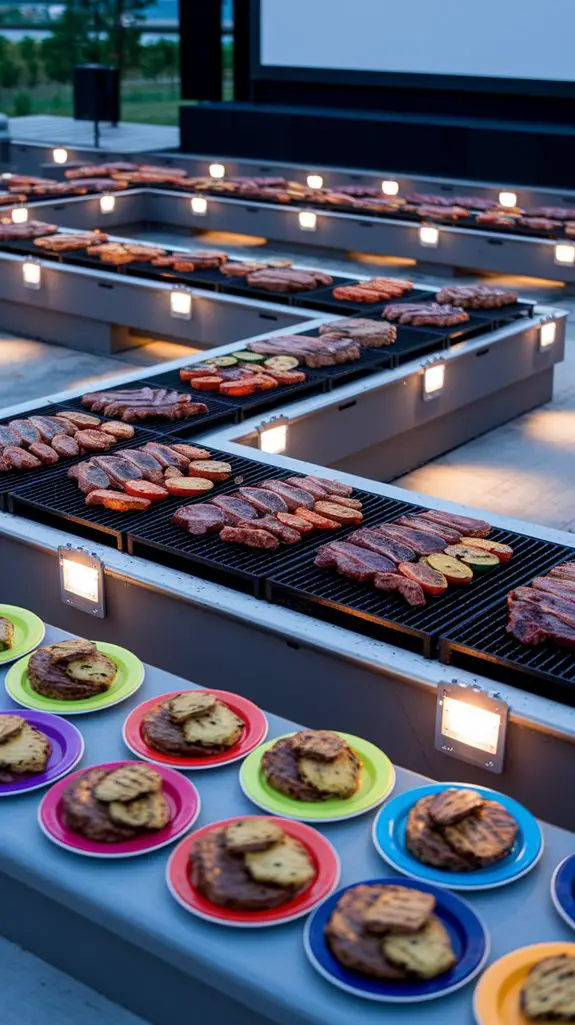 multi level grilling platform setup
