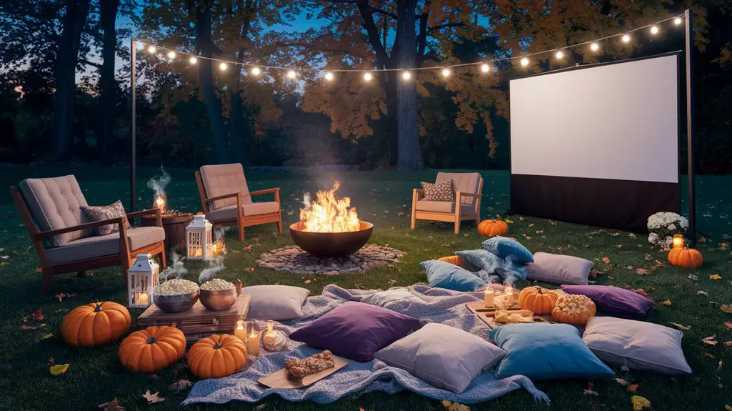 Fall Gathering Ideas for Outdoor Movie Nights