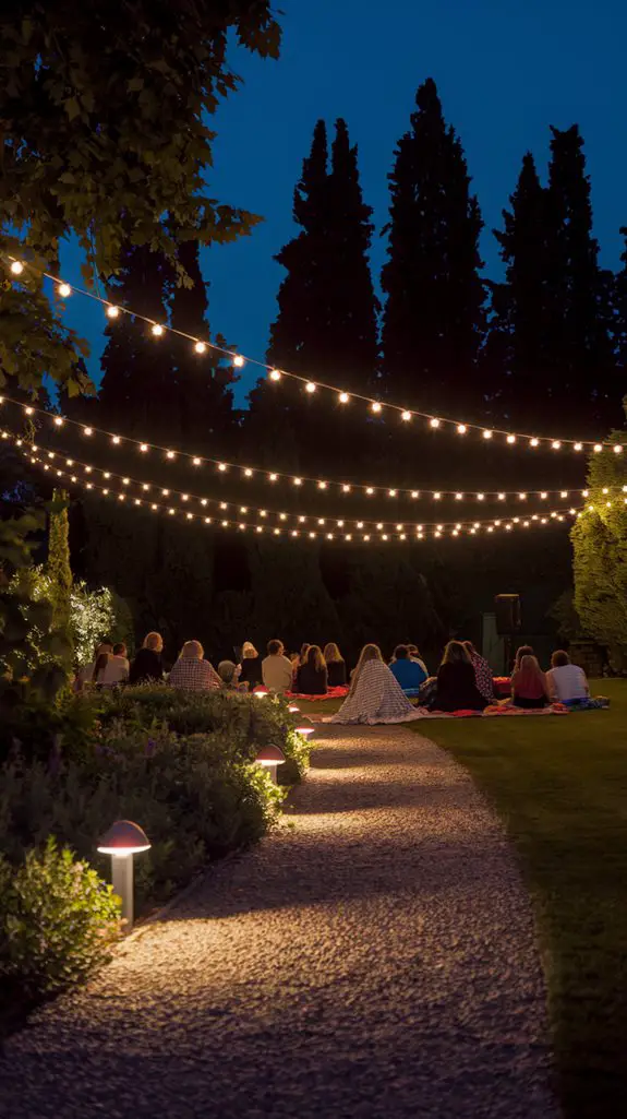 pathway lighting enhances events