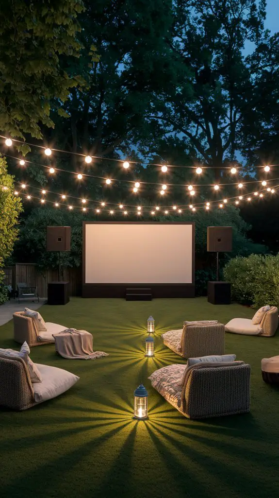 strategic outdoor cinema lighting