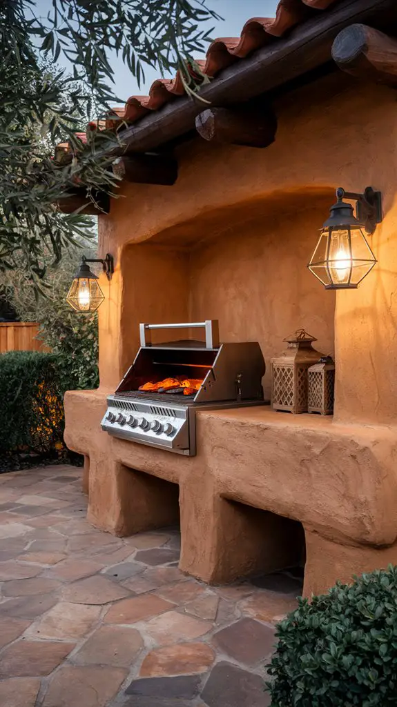 timeless earth tone brick grilling