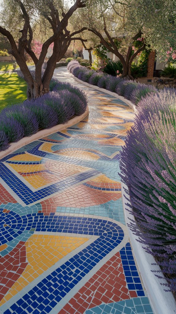 vibrant mediterranean mosaic pathways